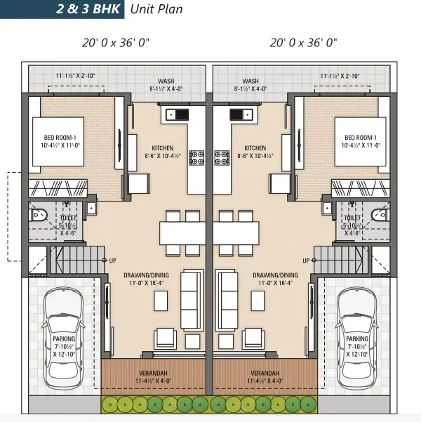 Samarthya Evolve - 2 & 3 BHK - Unit Plan