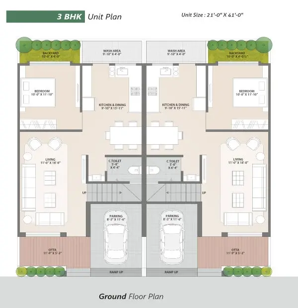 Samarthya North Ville – 3 BHK - Unit Plan 